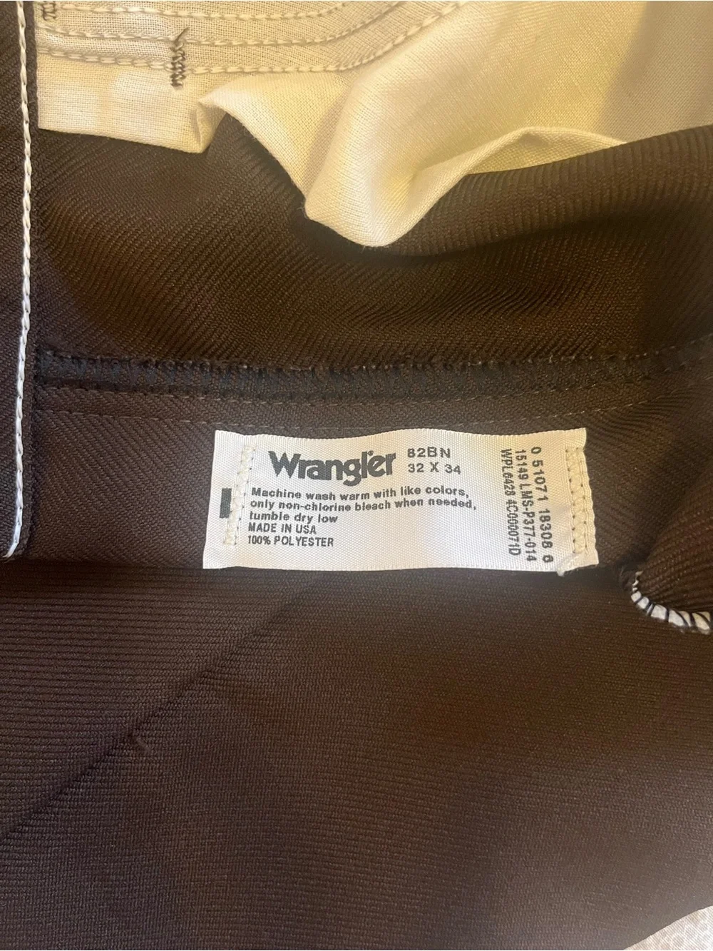 Vintage Wrangler Wrancher Polyester Trousers 32x34
